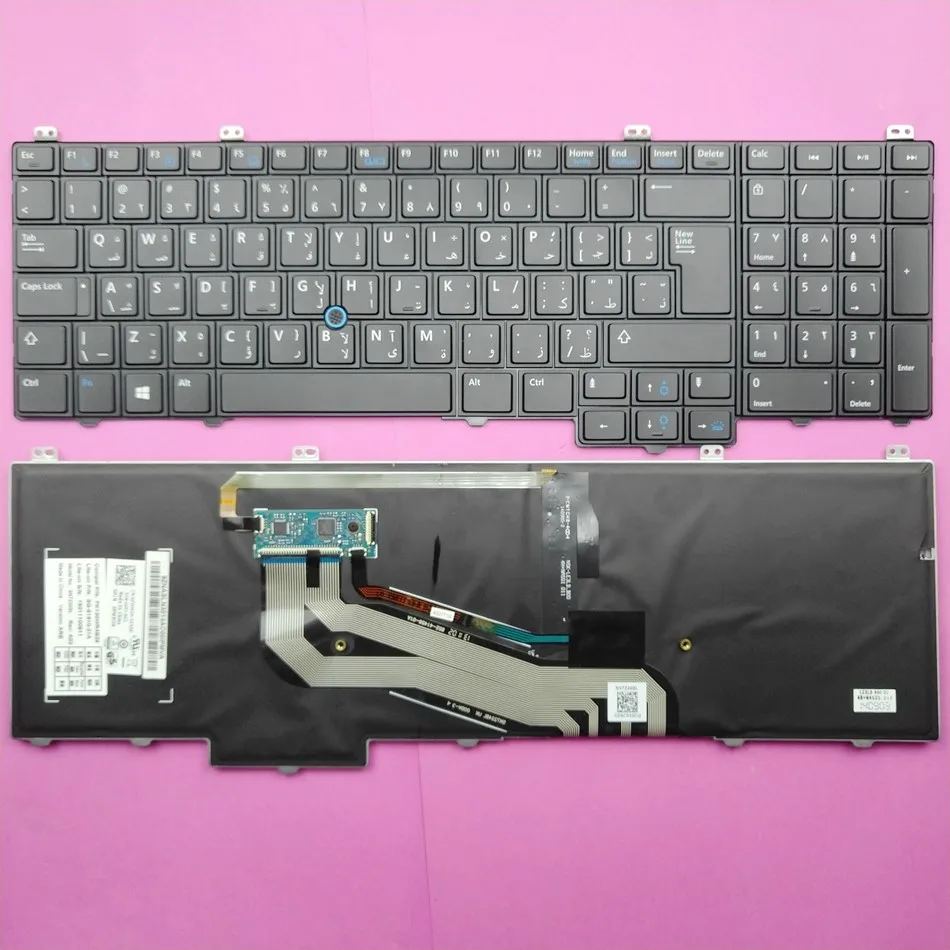 

Arabic Backlit Laptop Keyboard For Dell Latitude E5540 AR Layout