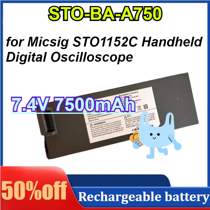 

7.4V 7500mAh Rechargeable Battery for Micsig STO-BA-A750 for Micsig STO1152C Handheld Digital Oscilloscope