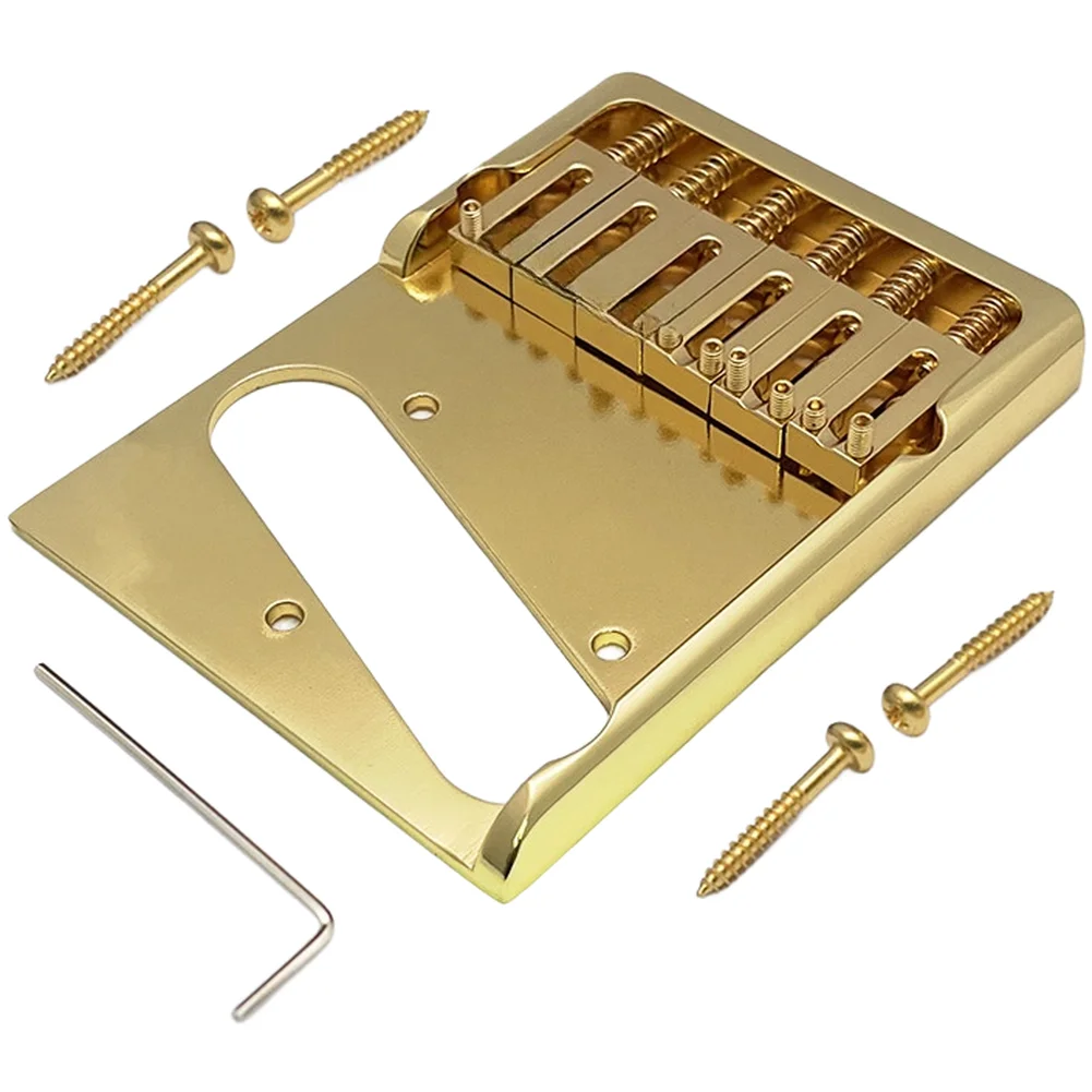 Asymmetrical Bridge Design Brass Guitar Bridge Enhanced Tone Quality Precise String Alignment For TL-Style Electric Guitar