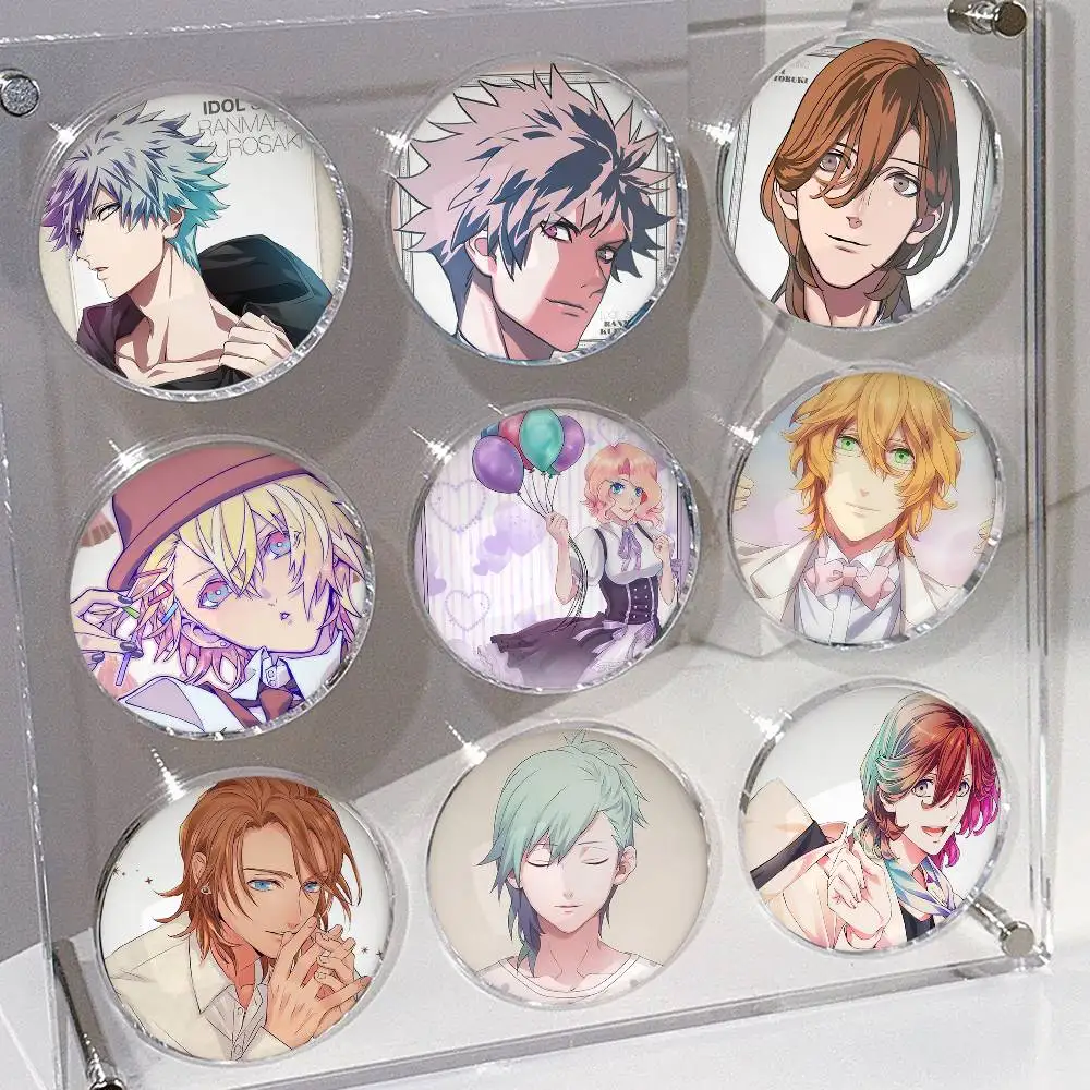 1pc Otome Game Uta No Prince-sama Cartoon Style Badge Brooches On Backpack Decoration Round Enamel Pins For Accessorys