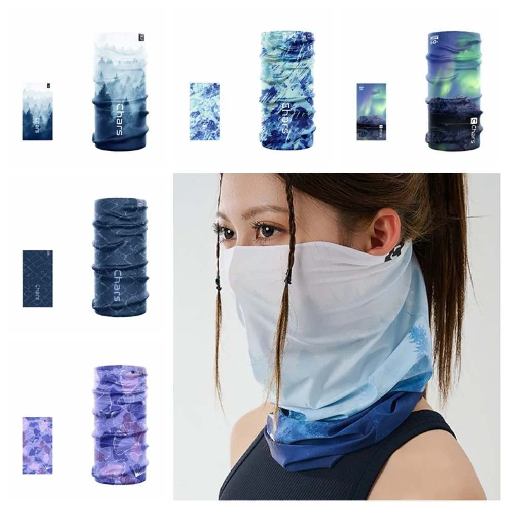 

Ice Silk Sunscreen Face Mask UV Protection Shading Riding Mask Breathable Natural Scene Sun Protection Face Cover Outdoor