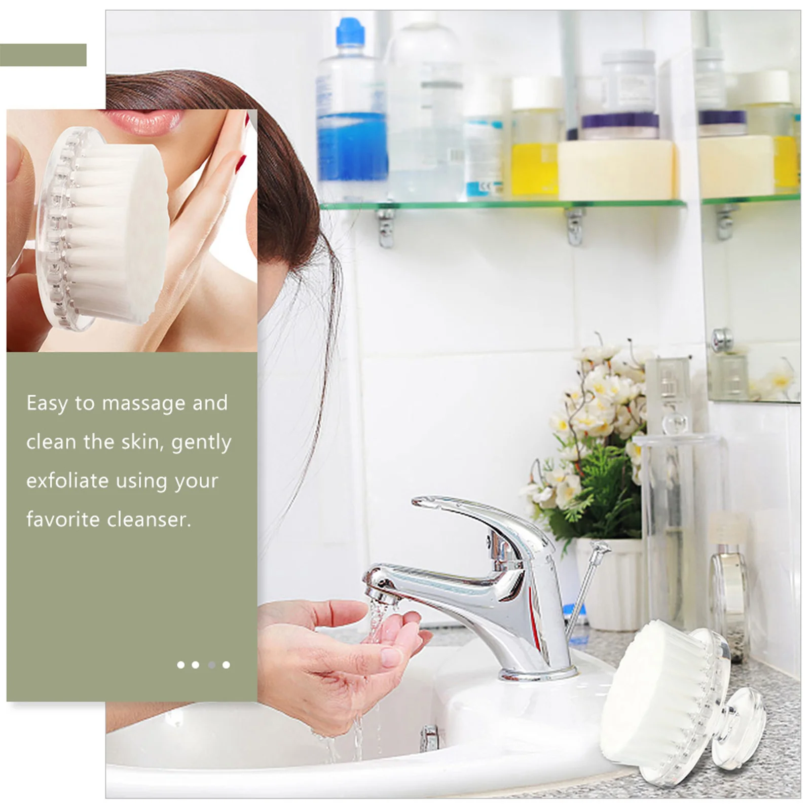 Nettoyage du visage à poils souples, brosse exfoliante, nettoyage en profondeur des Pores, élimination des points noirs, brosse pour le visage à usage domestique et de voyage