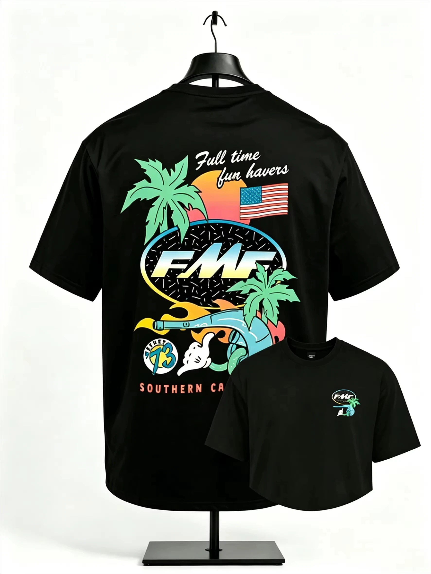 camiseta-masculina-relaxante-nova-2026-day-glo-fmf-racing-de-algodao-retro-manga-curta-top-masculino-streetwear