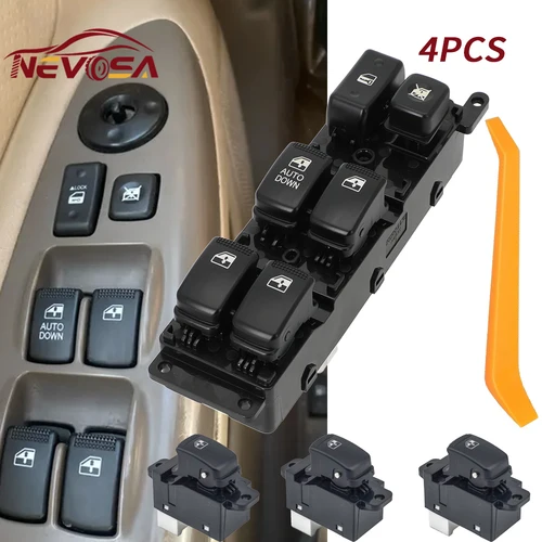 Interruptor de Control de ventanilla eléctrica principal para KIA Rio 2 MK2 JB 2007 2008 2009 93570-1G200 93580-3D000 935701G110 935701G000 botón izquierdo