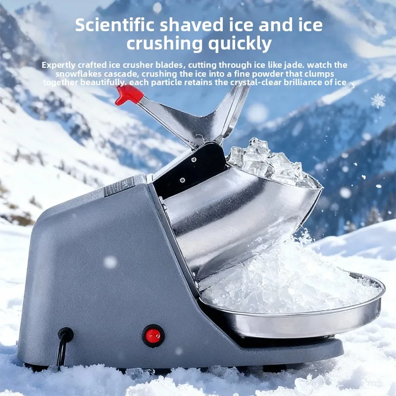 

Электрическая бритва для льда с двойным ножом, магазин чая с молоком, маленькая, новая, высокая мощность