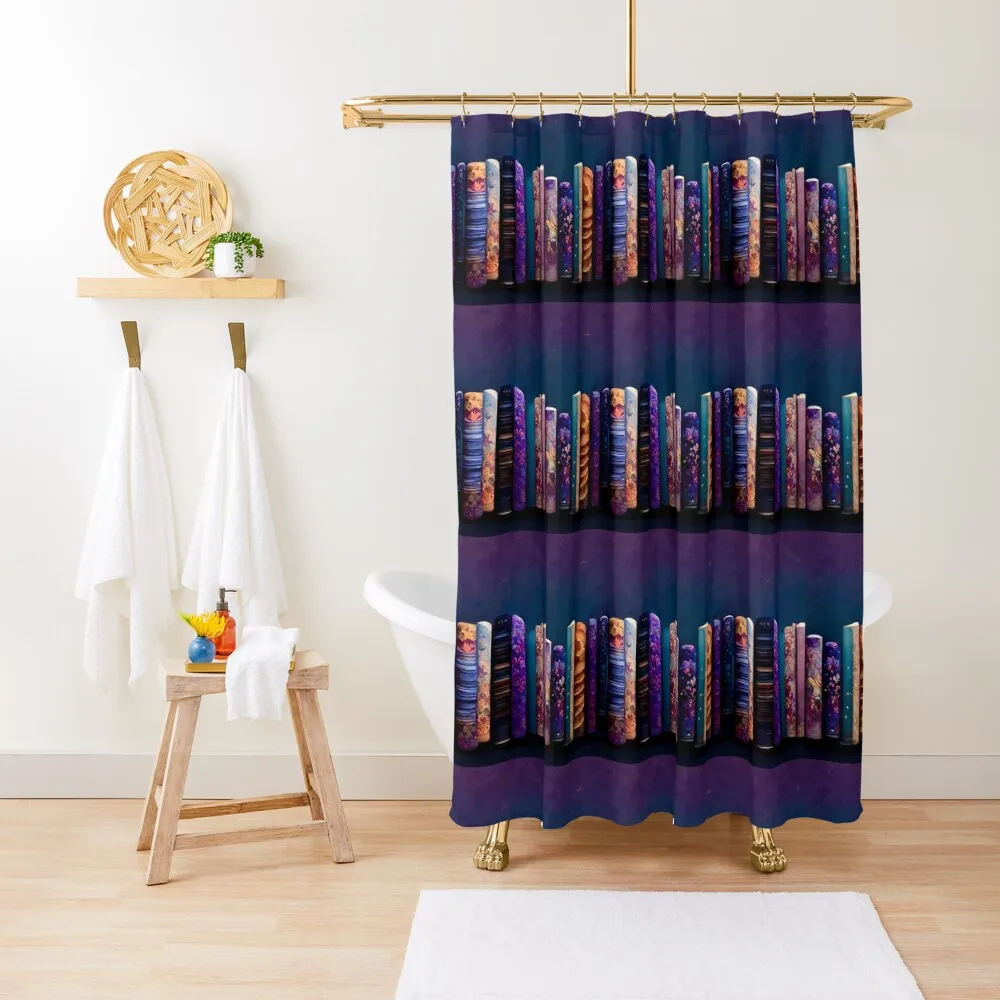 

Row of Fantasy Books Shower Curtain Shower Sets For Bathroom Bathtub For The Bathroom Modern Bathroom Accessories Curtain