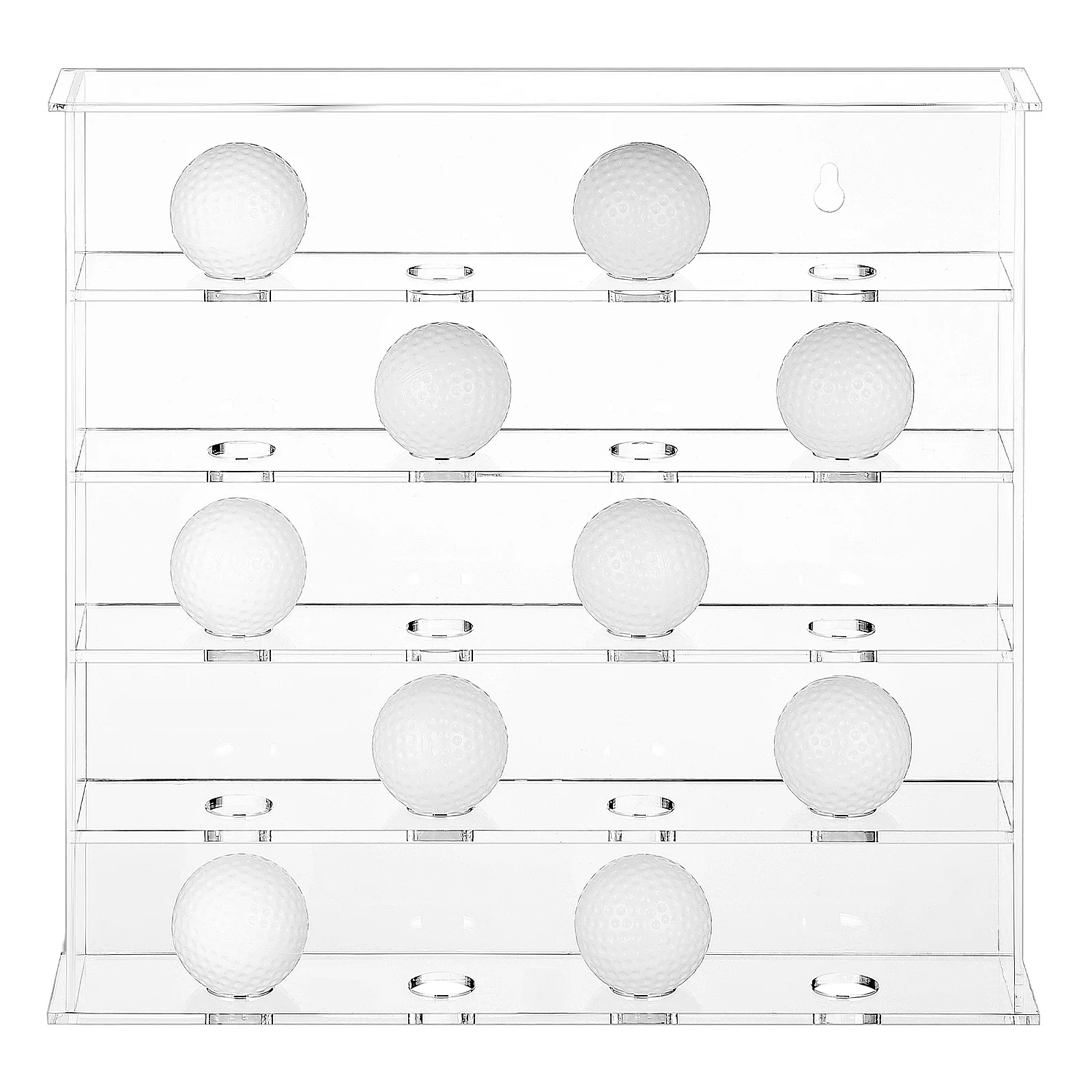 

20 Golf Ball Holder Display Case Acrylic Open Rack Wall Box Golf Display Stand Organizer for Collector Memorabilia
