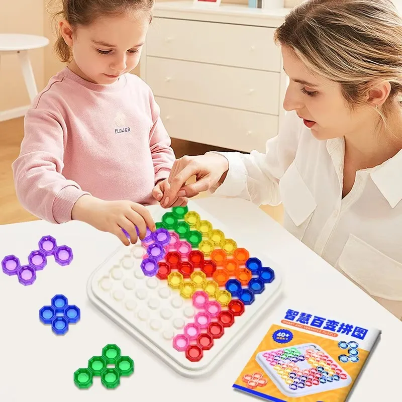 Smart Slide Puzzle Board Game Montessori Intelligence Toy Kid Thinking Challenge Brain Game Logical Interaction Educational Toy