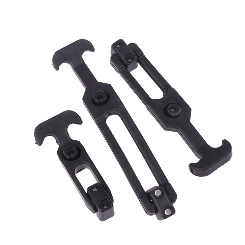 

1PCS Rubber Hood Catch Flexible T-Handle Hasp Flexible Draw Latches With Brackets For Tool Box Vehicle Engine Black