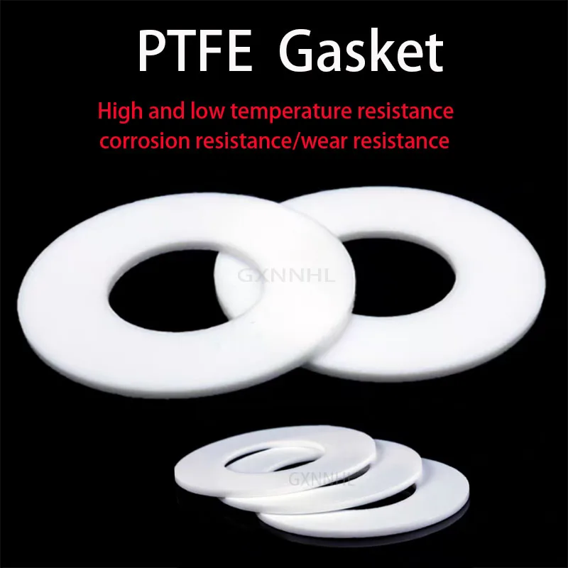 

50 шт. прокладка из ПТФЭ, плоская шайба, уплотнительная накладка, ID 18 мм ~ 50 мм, толщина 2 мм, устойчивая к кислотно-щеловому основанию, высокая, низкая температура