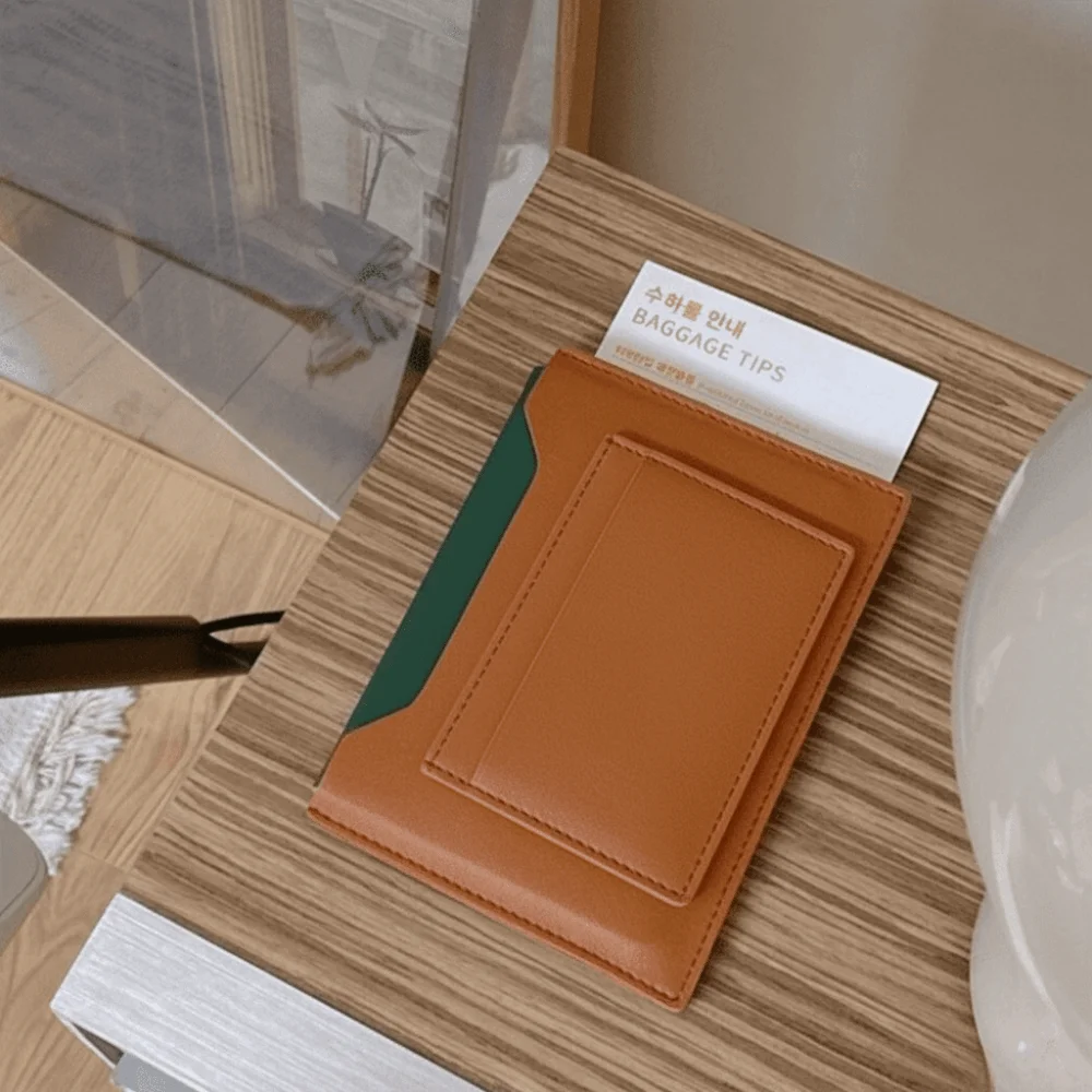 الإبداعية بلون غطاء جواز السفر طائرة تسجيل الدخول بو الجلود حامل البطاقة جواز السفر كليب مجلد التذاكر متعدد الوظائف السفر #2