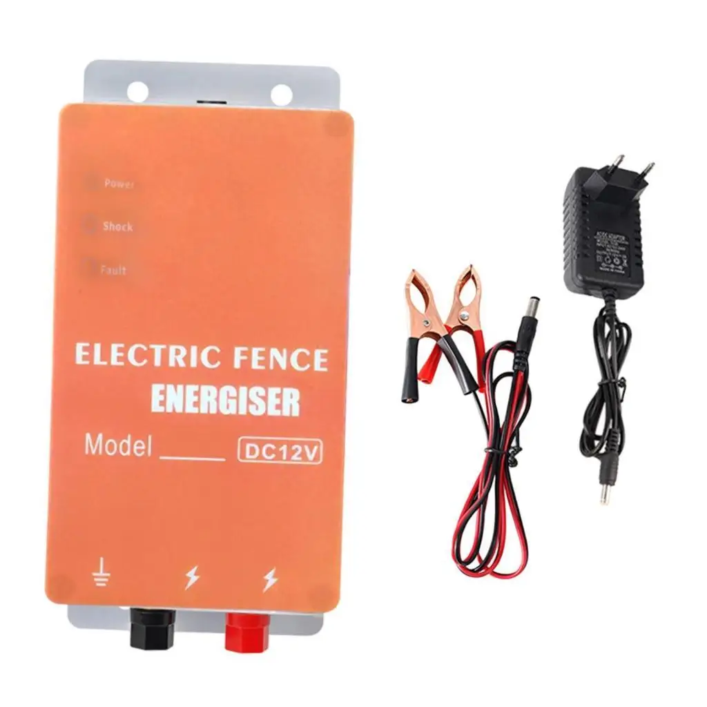 Electric Fence Energizer Portable ABS Fencing Unit Livestock Machine for Pasture Barn and Garden Use
