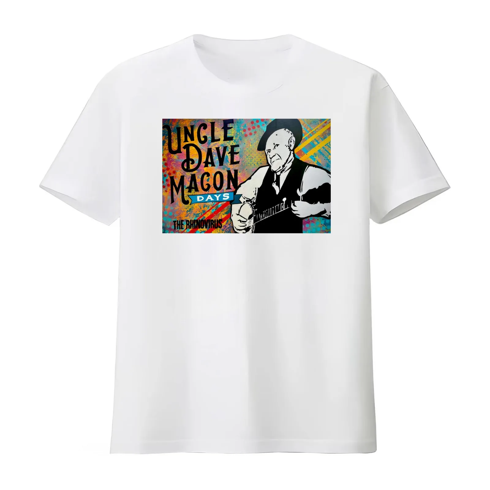 Uncle Dave Macon T-Shirt Summer Casual Cotton Tee Oversized Streetwear Tops Vintage Graphic Print Loose Fit Short Sleeve