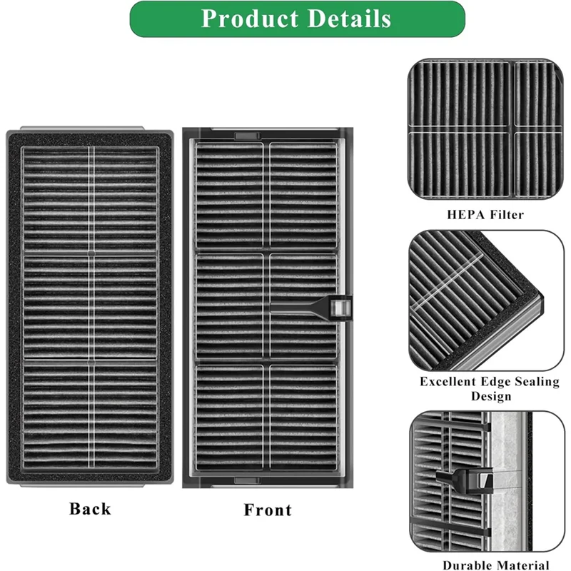 استبدال فلتر HEPA المكنسة الكهربائية الكاملة DHIPP لـ Dreame X40 Ultra/L10s Pro Ultra Heat/X30 Ultra/L10s Ultra Gen 2/L40 Ultra