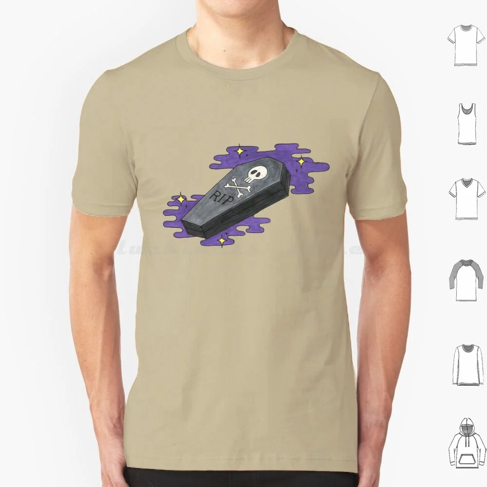 Cercueil effrayant t-shirt 6xl coton Cool t-shirt Halloween effrayant cercueil tombe Rip Flash tatouage