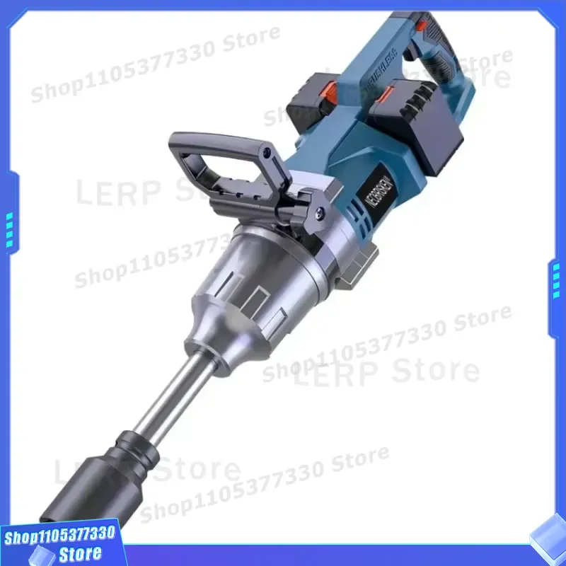 Brushless Cordless Impact Wrench Dual Lithium Battery High Torque Electric Power Tool for Car Repair Heavy Duty Pneumatic