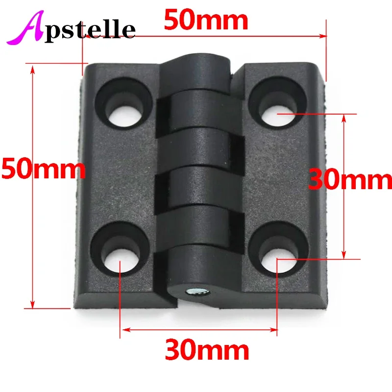 Apstelle 10PCS  Small Hinges Black Mini Plastic Door Bearing Butt Cabinet Drawer Jewellery Box ABS Hinge For Furniture Hardware image 5