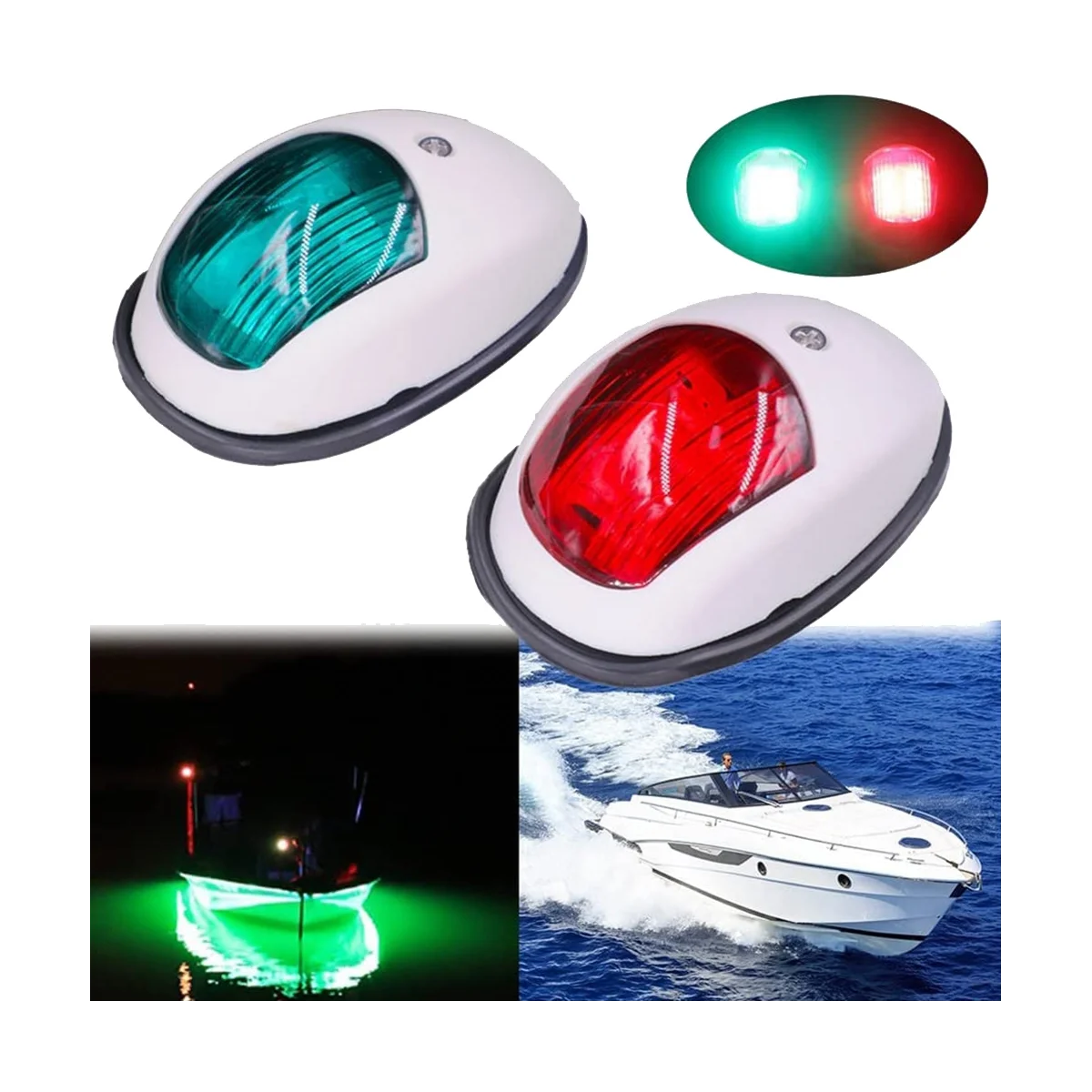 Navigation Light LED Boat Side Light Signal Light Signal Warning Light Yacht Light White