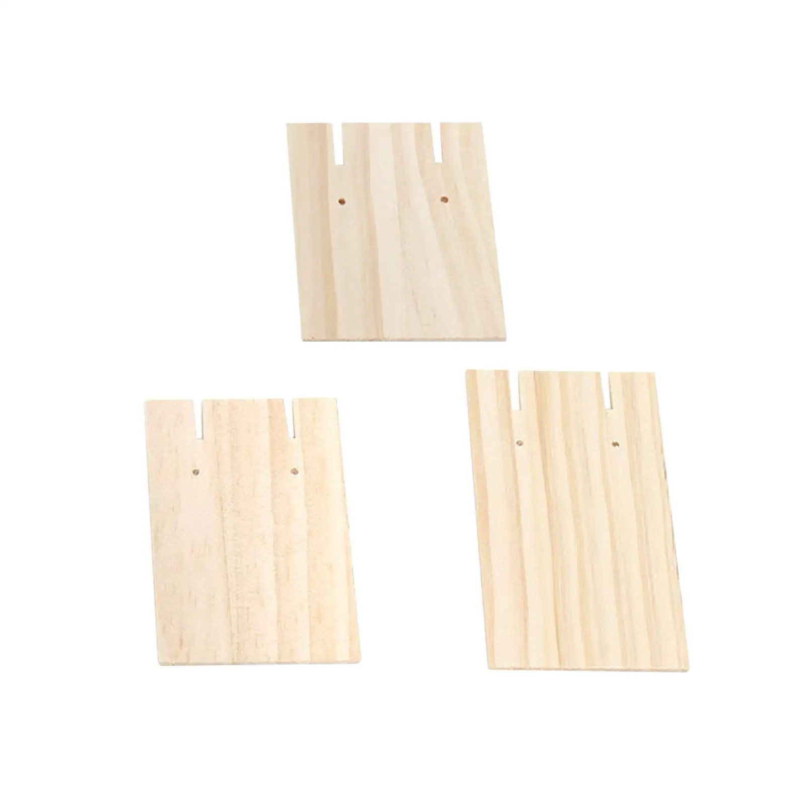 Wooden Earring Display Card for Groove Holder for Home Use Countertop Shop