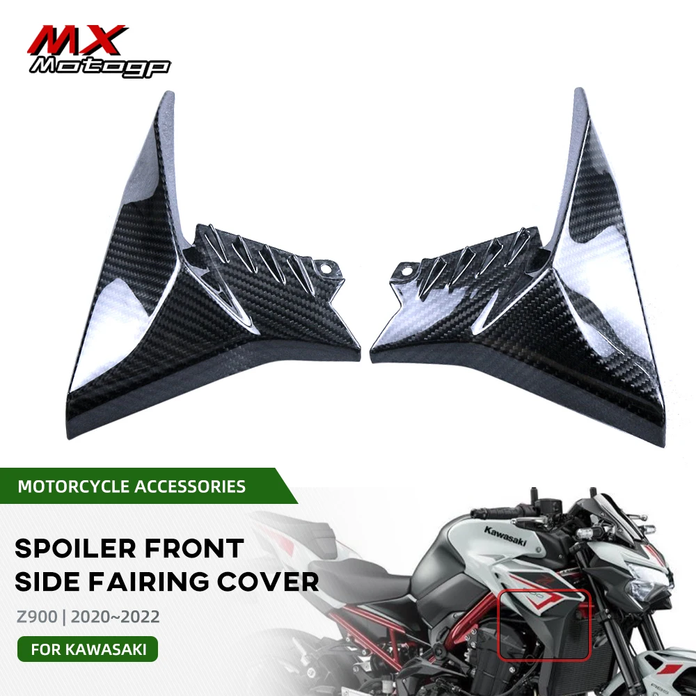 

For KAWASAKI Z900 Z 900 2020 2021 2022 Motorcycle Accessories Carbon Fiber Spoiler Front Side Fairing Cowl Z-900 Modified Parts