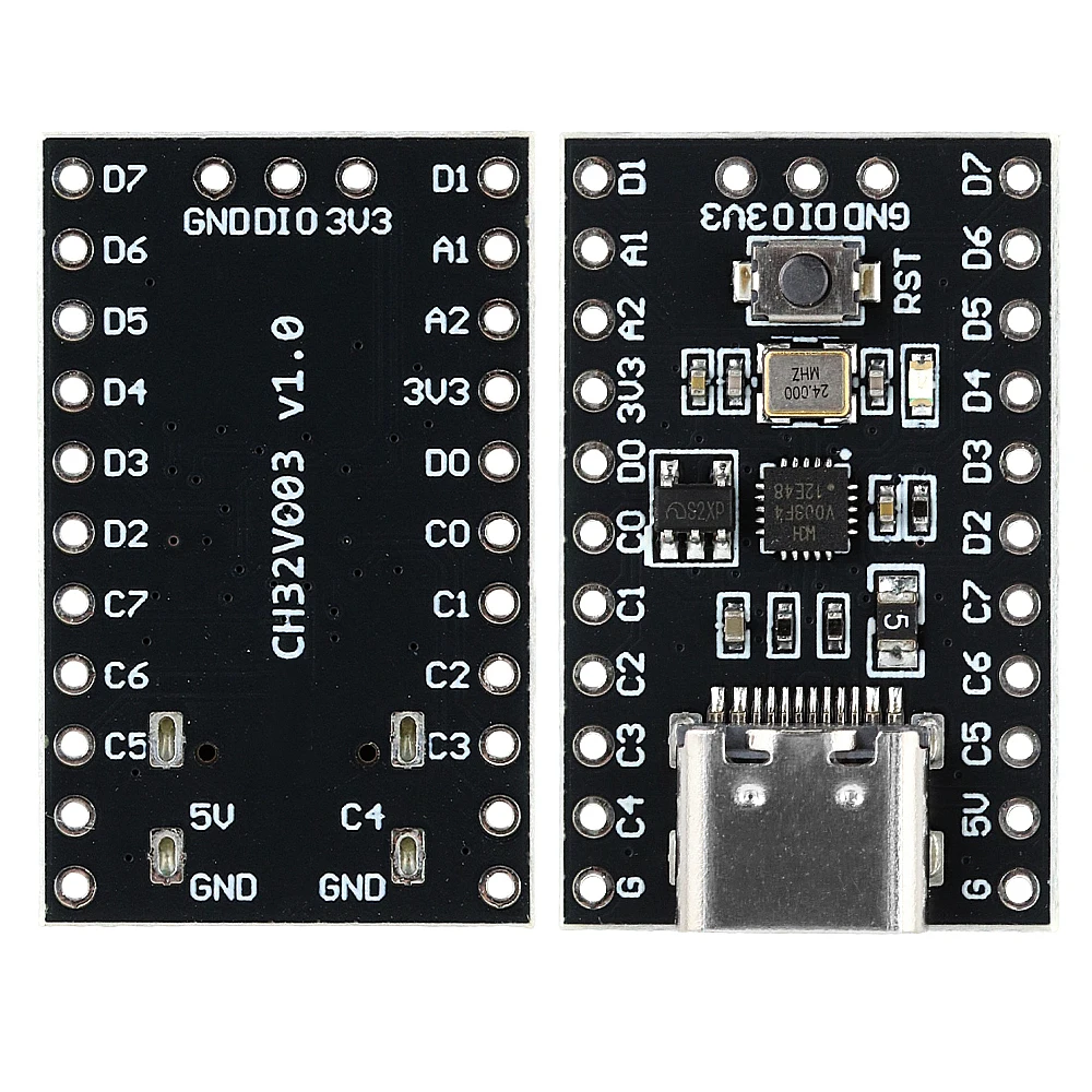 CH32V003 Entwicklung Mindestsystemplatine für Nano RISC-V CH32V003F4U6 Chip 22Pin TYPE-C USB – Detail 3