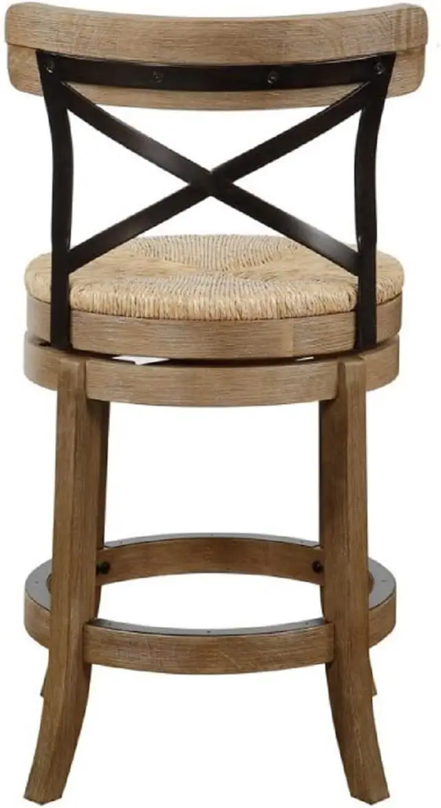 Myrtle-Counter Altura Stool, escova de trigo, 24"