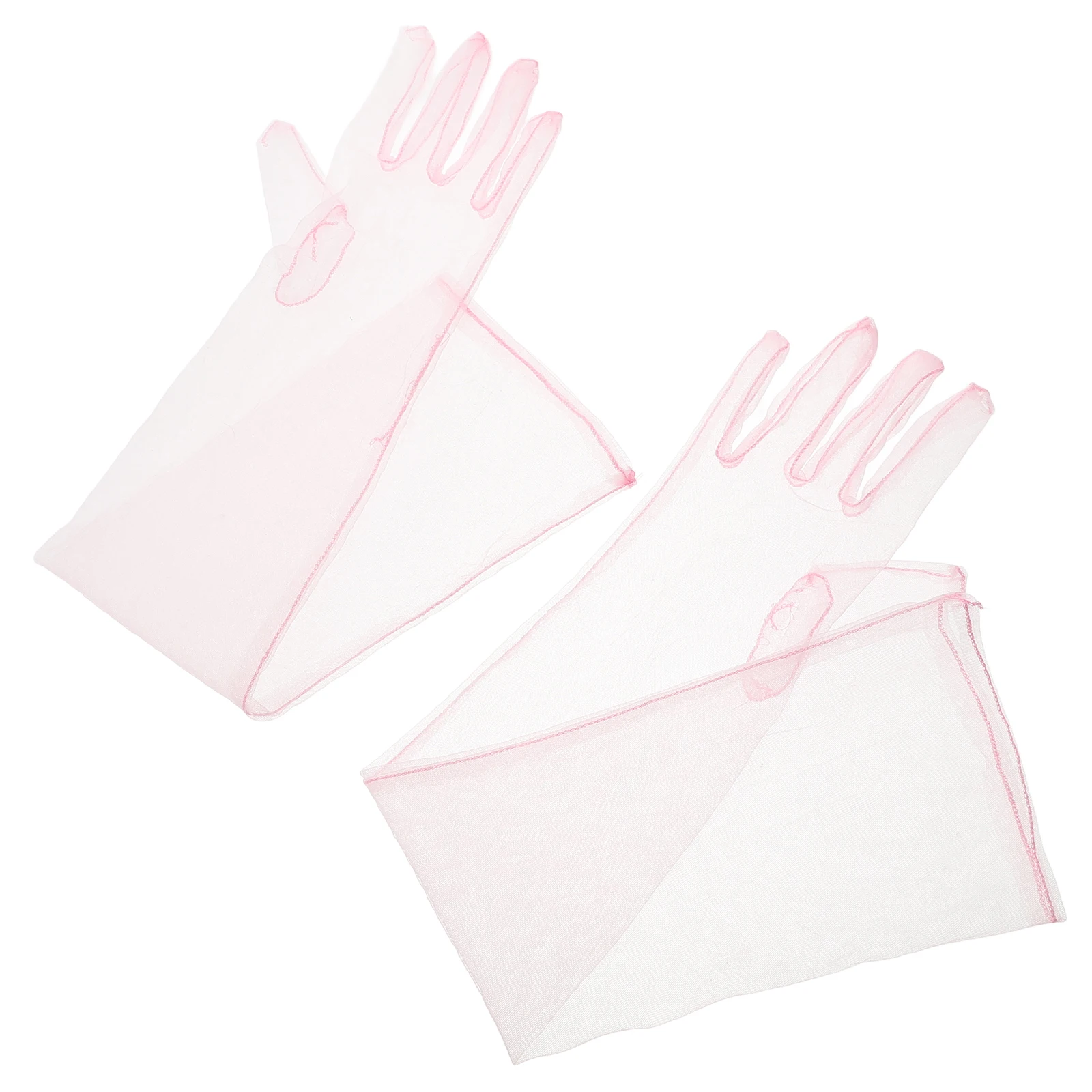 Guanti per abito da sposa Guanti da donna lunghi in pizzo trasparente senza dita Guanti da sposa per feste da sera Accessori per addio al nubilato Velo per servizio fotografico