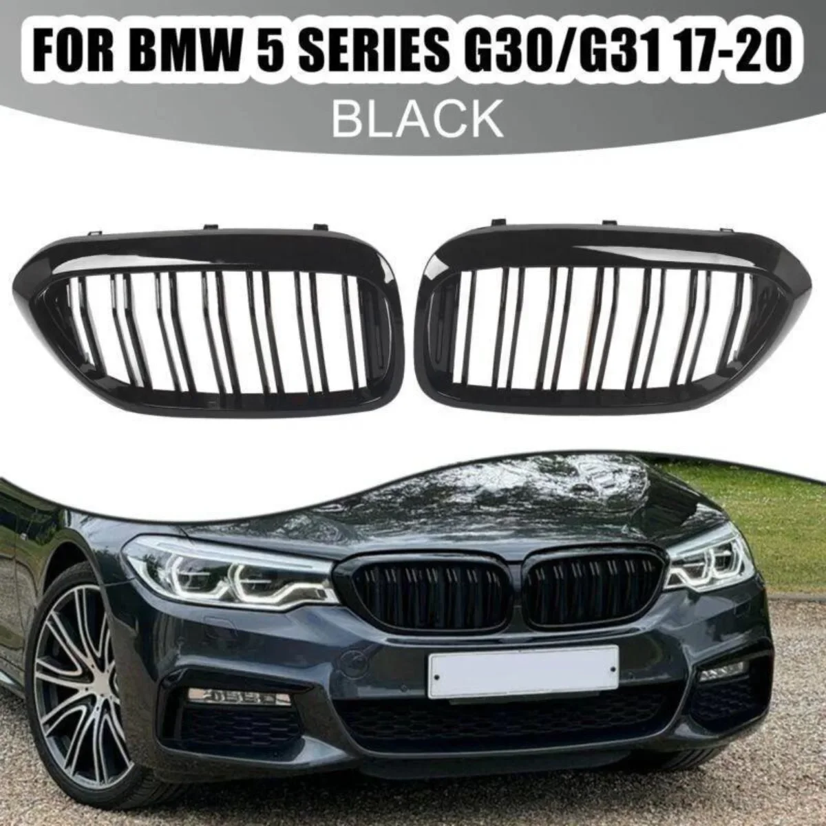 Front Kidney Grille LED For BMW 5 Series G30 G31 2017-2020 Racing Luminous Grill Set New Pro Kit