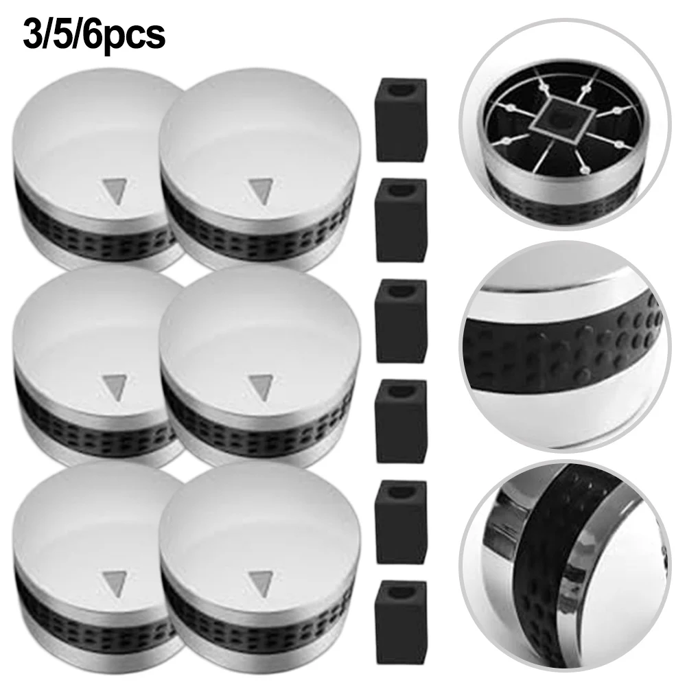 3/5/6PCS Gas Grill Control Knobs Plastic Stove Control Knobs Replacement Nonslip Grip Button D-shaped Valve Stem For BBQ Grills