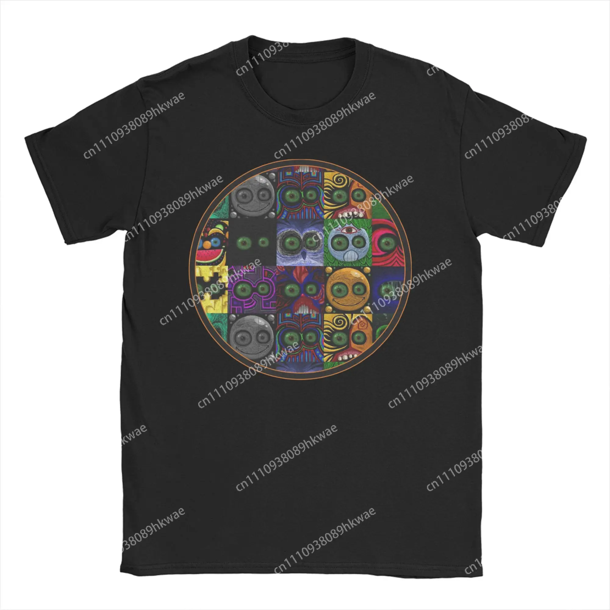 Мужские и женские футболки с принтом Eerie Eyes Majoras Pattern Zeldas Legend, футболка из чистого хлопка, футболка с короткими рукавами, одежда с круглым вырезом, подарок