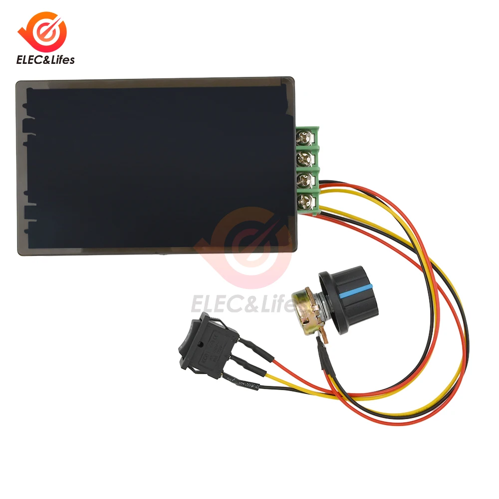 LCD Digital Display 0~100% adjustable DC 6-60V 0-20A DC Motor Speed Controller Regulator PWM 6V 12V 24V 48V Forward Backward