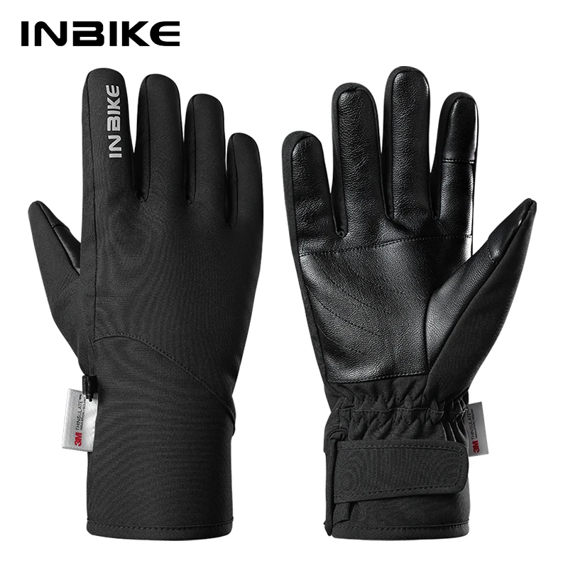 INBIKE Winter Cycling Gloves Men's Gloves Touch Screen Windproof Sports Gloves Warm Warm Fleece Running Ski Cycling Gloves