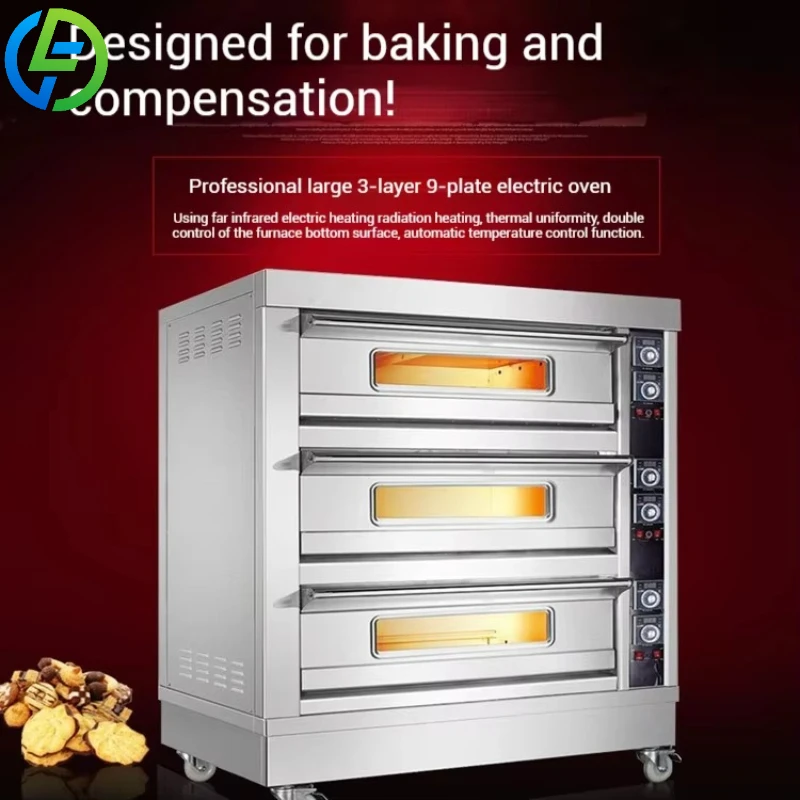 Customized Popular Commercial Bakery Equipment Convection Oven for Gas Electric Power Source for Bread Cake Baking in Kitchen