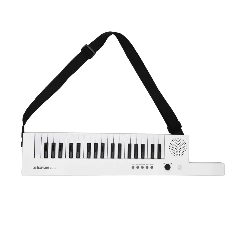 Guitar Electronic Piano with Mini Keyboard 37-Key Electronic Keyboard Piano Rechargeable Children\' s Piano