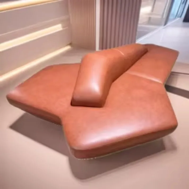 

Come to the picture of the first layer of cowhide special-shaped sofa designer sofa module sofa living room furniture small