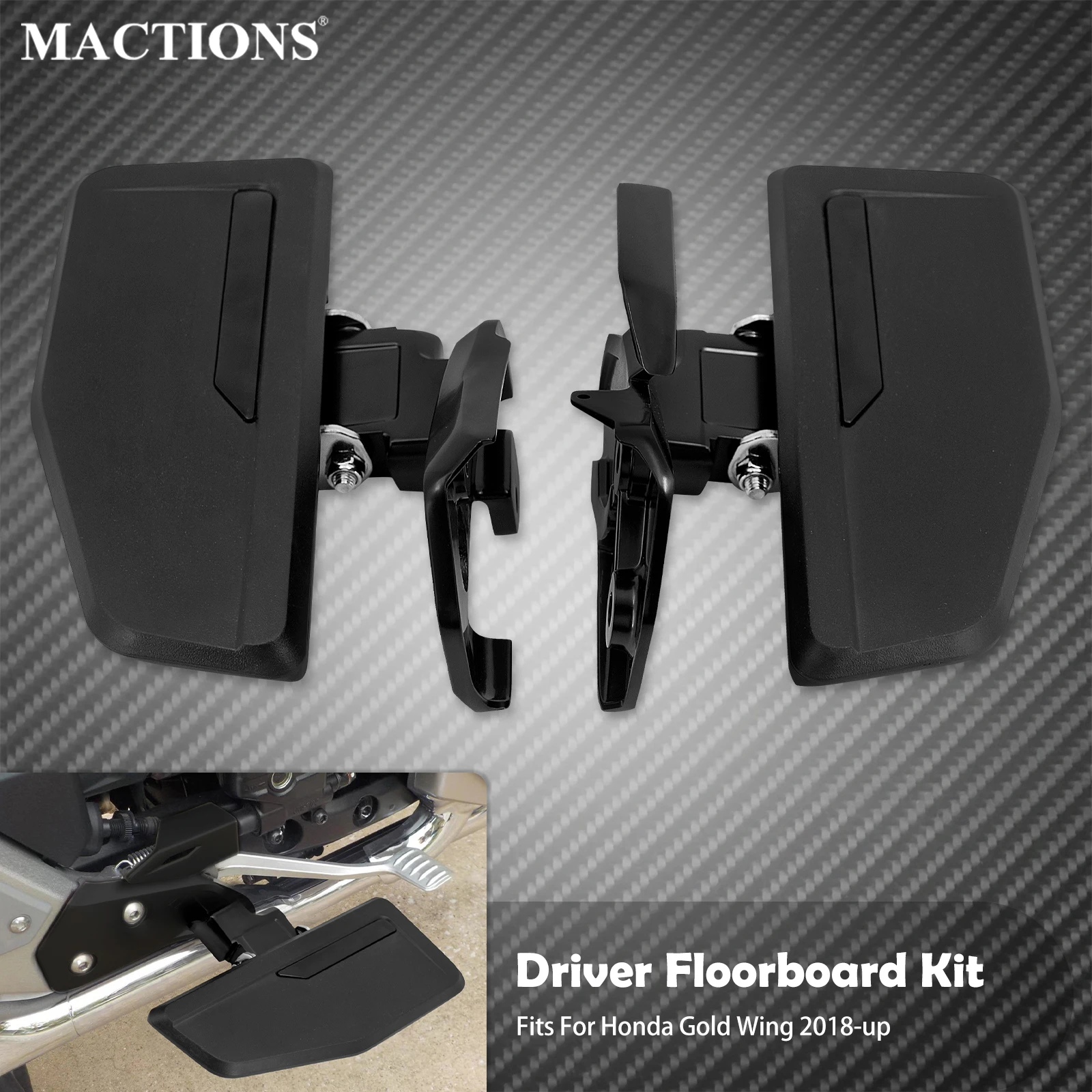 

Motorcycle Driver Floorbord Foot Control Footrest Rider Footpegs For Honda Gold Wing GL1800 GL1800B GL1800BD Tour 2018-2022 2023