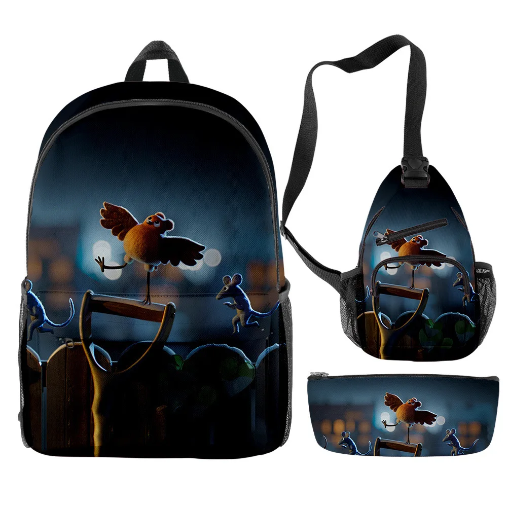 

Cartoon Novelty Cool Ronbin Robin 3D Print 3pcs/Set pupil School Bags Travel Laptop Backpack Chest Bag Pencil Case