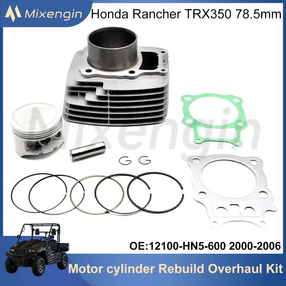 

ATV STD 78.5mm Motorcycle Parts cylinder piston gasket Rebuild Overhaul kit For Honda TRX350 Rancher 350 12100-HN5-600 2000-2006