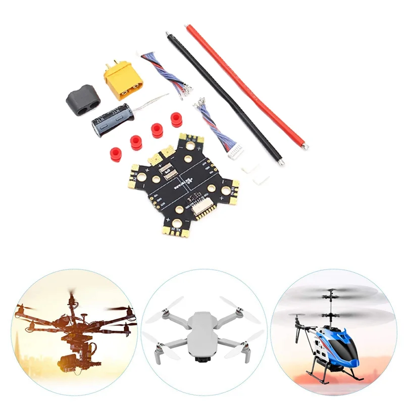 

Для SKYSTARS PDB XT60 плата распределения питания 4X25A 4X30A для FPV дрона квадрокоптера PDB XT60 концентратор питания-AA70