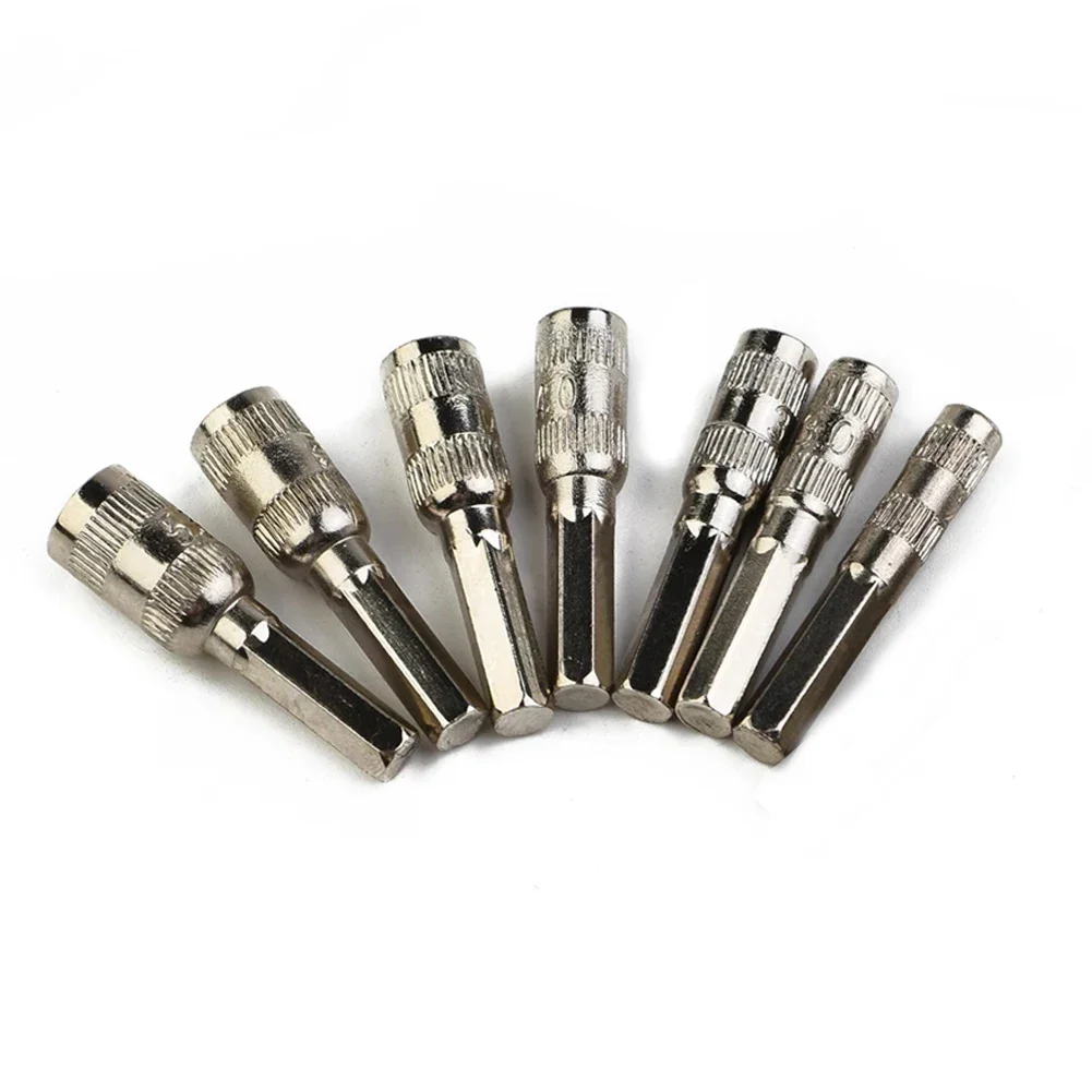 Brand New High Quality Practical Hex Socket Hex Shank Driver Metal 6 Point 7Pcs/Set Hand Tools Hexagonal Shank