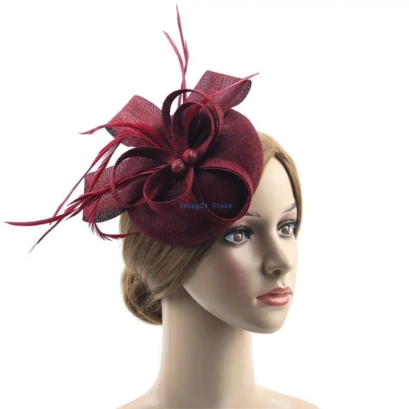 P8DB น้ำหนักเบาและสะดวกสบาย Fascinator เครื่องแต่งกาย Headpiece เครื่องประดับผมที่หรูหราสำหรับผู้หญิงทันสมัยในงานปาร์ตี้