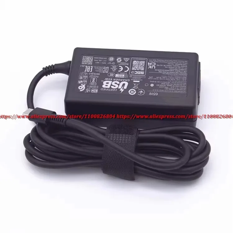 Genuine 65W AC Adapter Charger 20V 3.25A USB-C Type C TPN-HA01 TPN-DA20 TPN-CA21 for HP EliteBook x360 1040 G8 G7 G4 Notebook PC