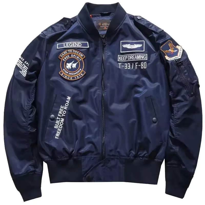 Men's Spring Tactical Army MA-1 Flight Bomber Jacket Male Baseball Varsity College Pilot Air Force Autumn Outwear Coats