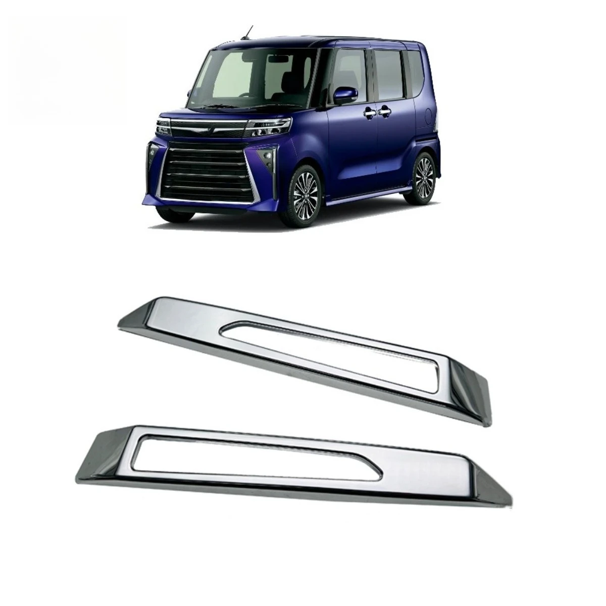 

For DAIHATSU Tanto Custom 2023+ Rear Bumper Fog Light Decorative Bright Frame Fog Light Frame Decorative Cover Trim
