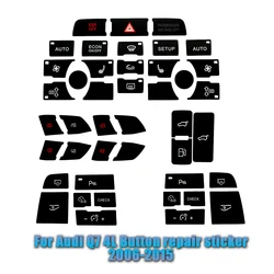 For Audi Q7 Button Repair Stickers 2006 To 2015 For Audi Q7 4L Accessories Interior Tuning Vinyl Decal For Dashboard AC Control