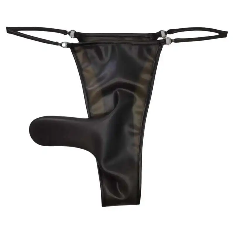 Latex Leather Underpants Men Lingerie Panties Plus Size Underwear Sexy Briefs