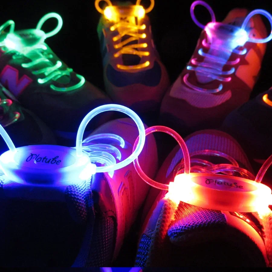 Colorful LED Flash Light Up Shoe Laces Party Disco Shoes Strap Glow Stick Shoelaces Boys Girls Multicolor Shoe Strings