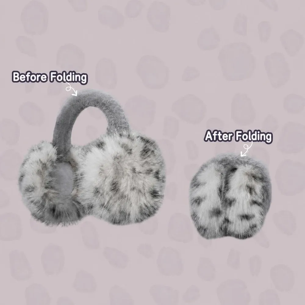 Fashion Windproof Faux Fur Earmuffs Skin-Friendly Retro Ear Warmers Soft Fluffy Foldable Foldable Earmuffs For Women