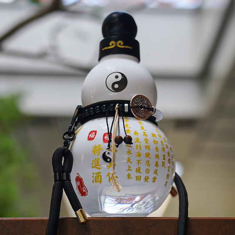 

Большая термокружка-бутылка в форме тыквы, портативная, противоударная, для мужчин, студентов, китайская, изолированная, для путешествий