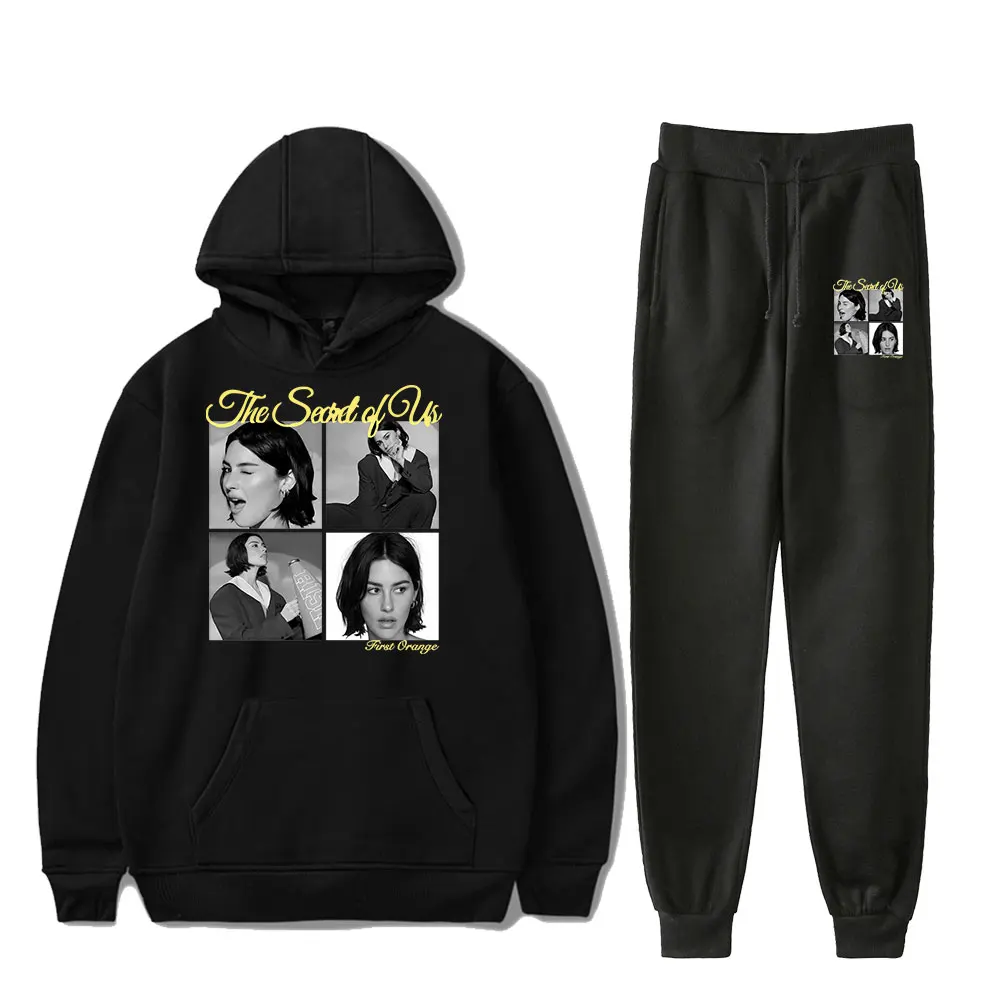 Gracie Abrams Merch The Secret of Us Tweedelige set met capuchon Sweatshirt Heren/Dames Set Fans Pullover